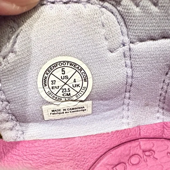 Keen Newport H2 Hiking Outdoor Waterproof Hook Loop Purple Kids 5 - Picture 3 of 11